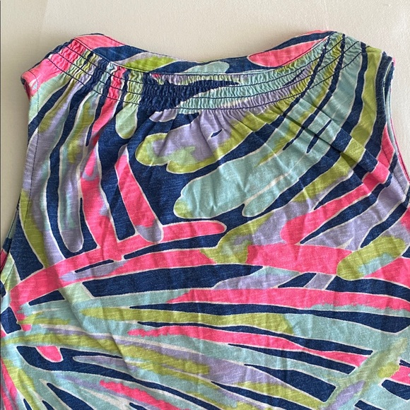 Lilly Pulitzer The Essie Dress in Indigo Sea Dreamin  smock neck gold buttons M - Picture 10 of 16